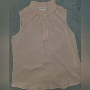 Calvin Klein Women's Sleeveless Pastel Peach Top